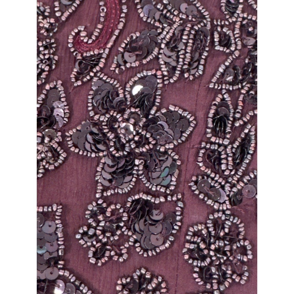 Adrianna Papell Evening Silk Beaded Sequin Floral Top P12 Vintage Mob Wife Gala - Picture 3 of 8